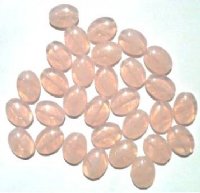 30 12x9mm Flat Oval Pale Pink Marble